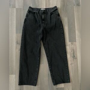Madewell Women's Baggy Straight Leg Jeans - Grey/Black - Size 29